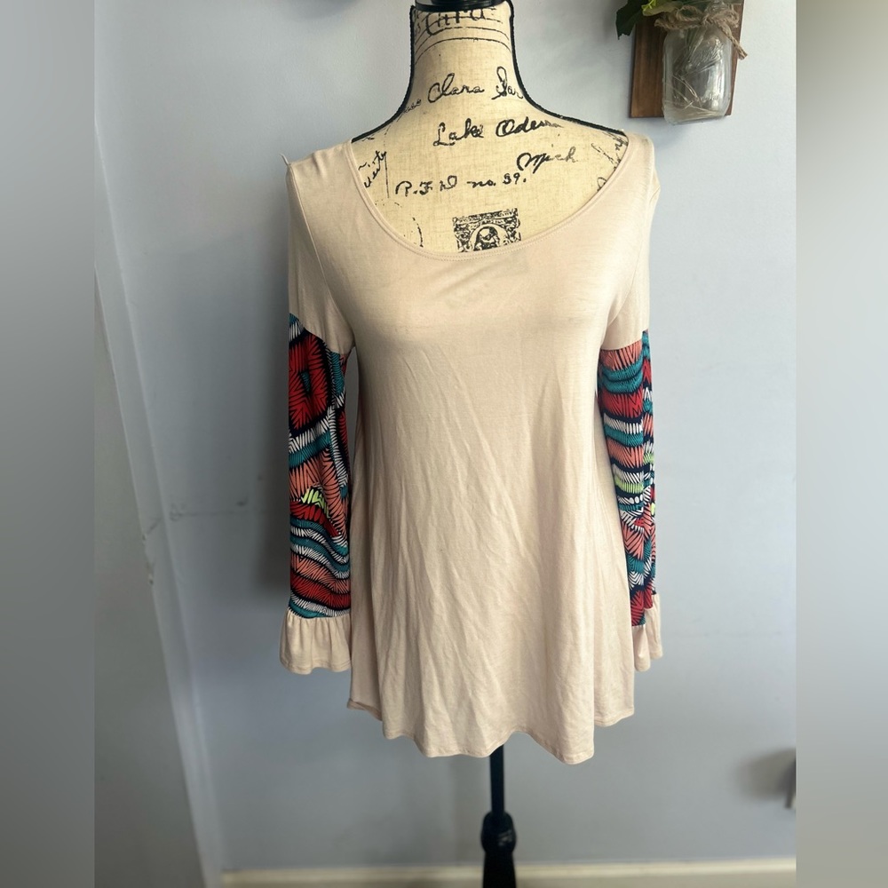 Bohemian blouse multicolor sleeve‎